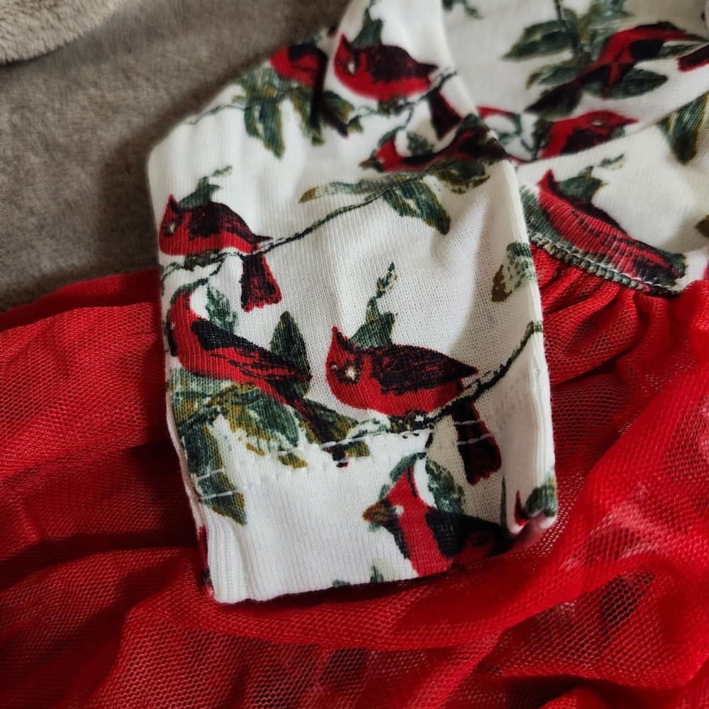 NEW Kate Quinn Little Cardinal Long Sleeve Ballerina Tulle Dress 12-18M Red - Picture 5 of 12